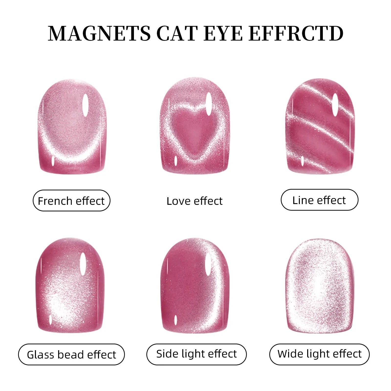 Magnet Pen for Nail Art – Double Line Cat Eye Tool – French Manicure Style