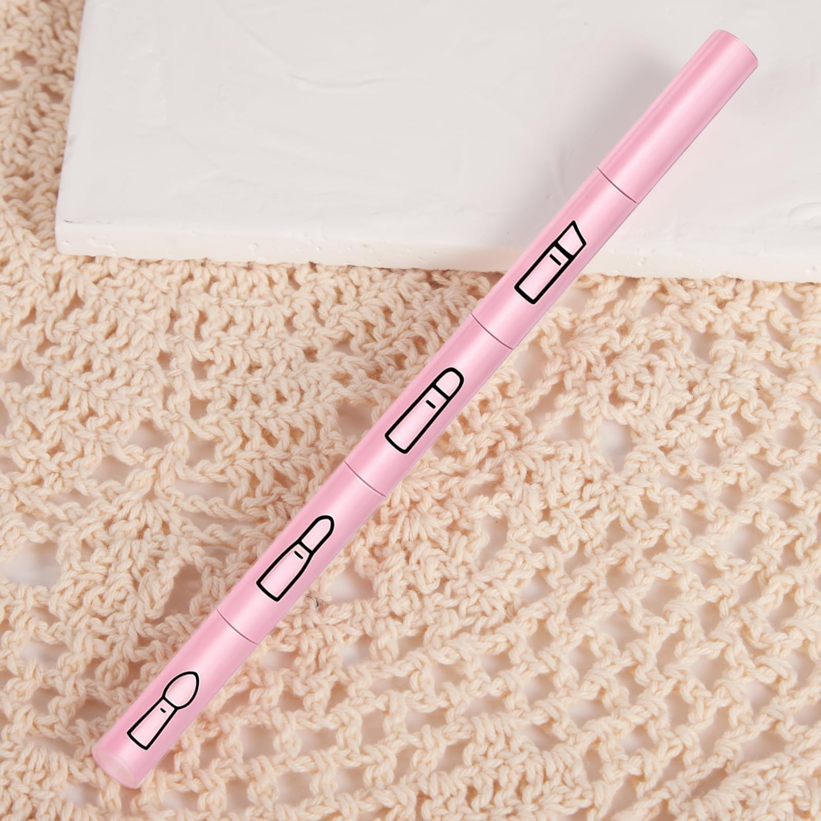 Pink Multi-Tasker 4-in-1 Travel Nail Brushes For Nails Art And Make Up, Acryl…