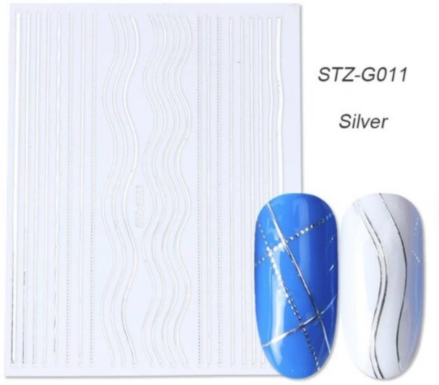 3D Stripe Line Nail Art Stickers: DIY Adhesive Decals (Group 2)
