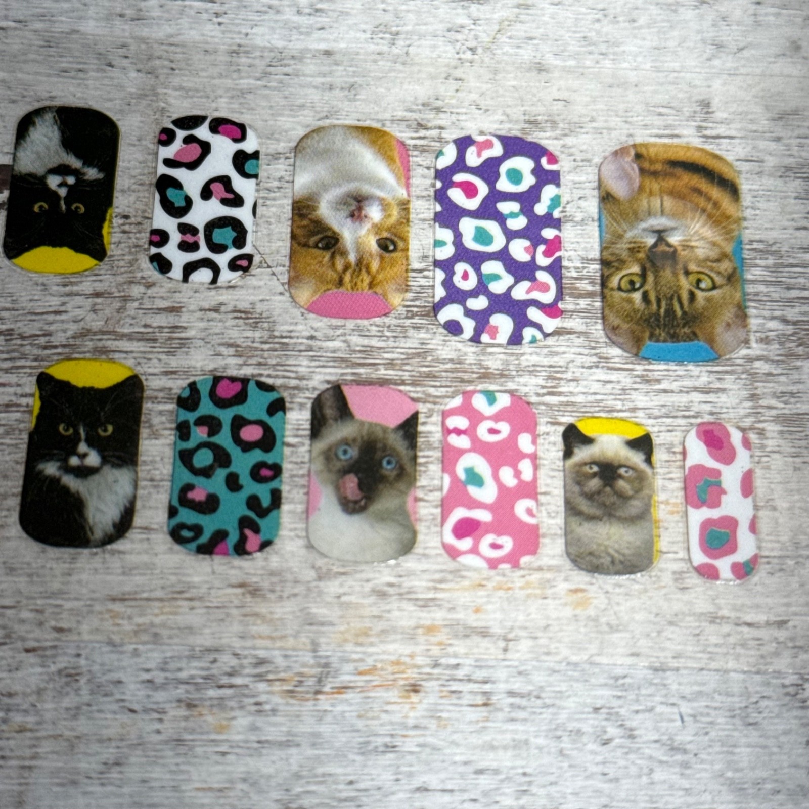 Lot of 2 Style.Lab By Fashion Angels 40 Nail Stickers: Cats, Hamburgers, Fries