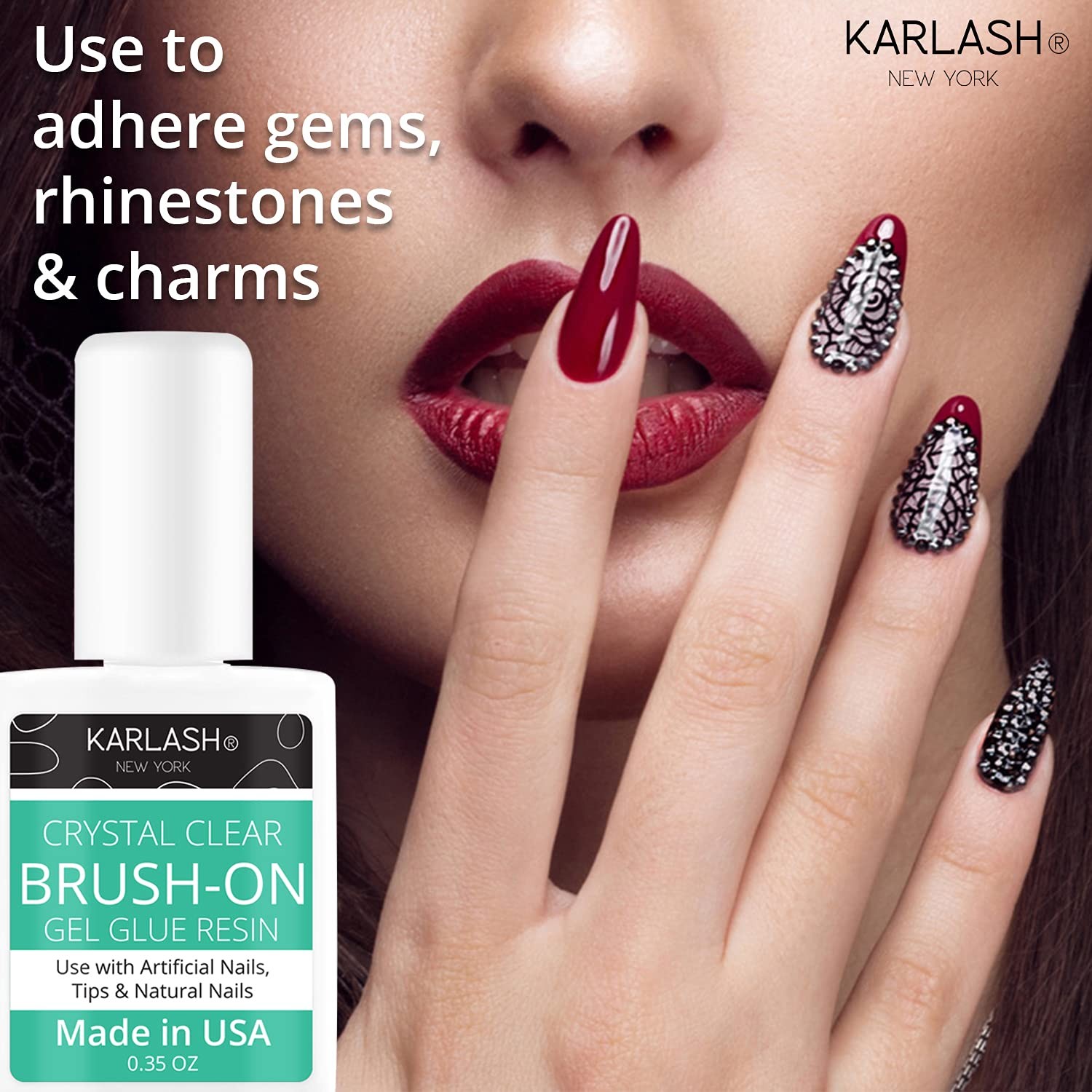 Super Strong Brush on Nail Glue for Acrylic Nails and Press on Nails Nail Bond
