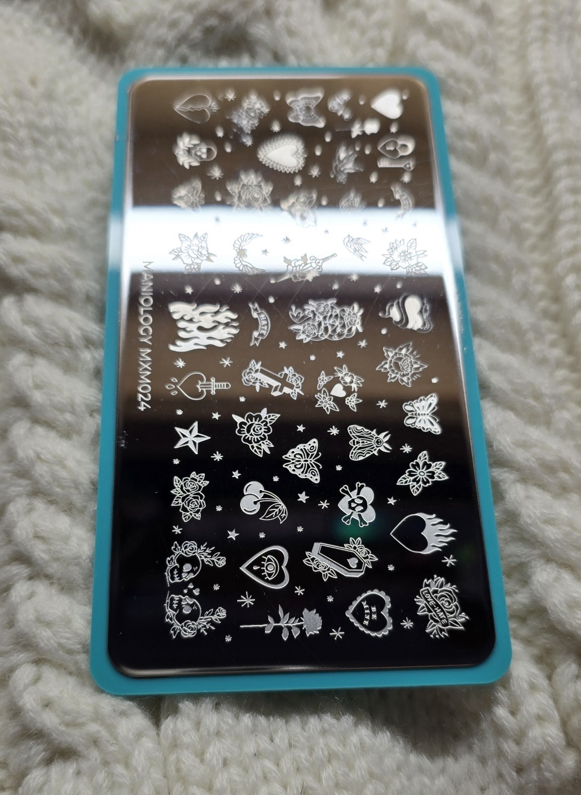HTF Maniology Limited Edition MXM024 Stamping Plate Tattoo Hearts Valentine RARE