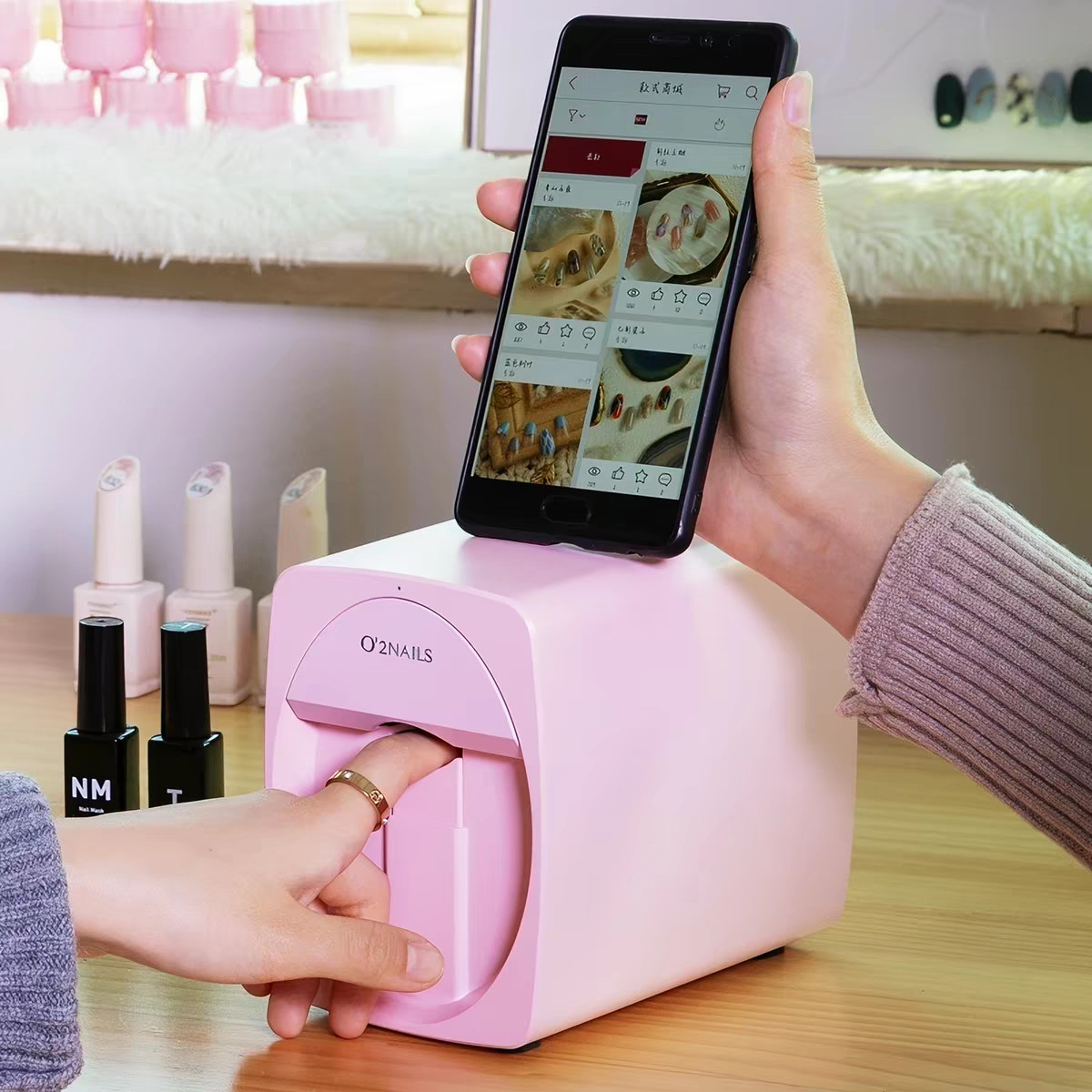 O2Nails Smart Nail Art Printer, Fully Automatic Nail Printing Machine