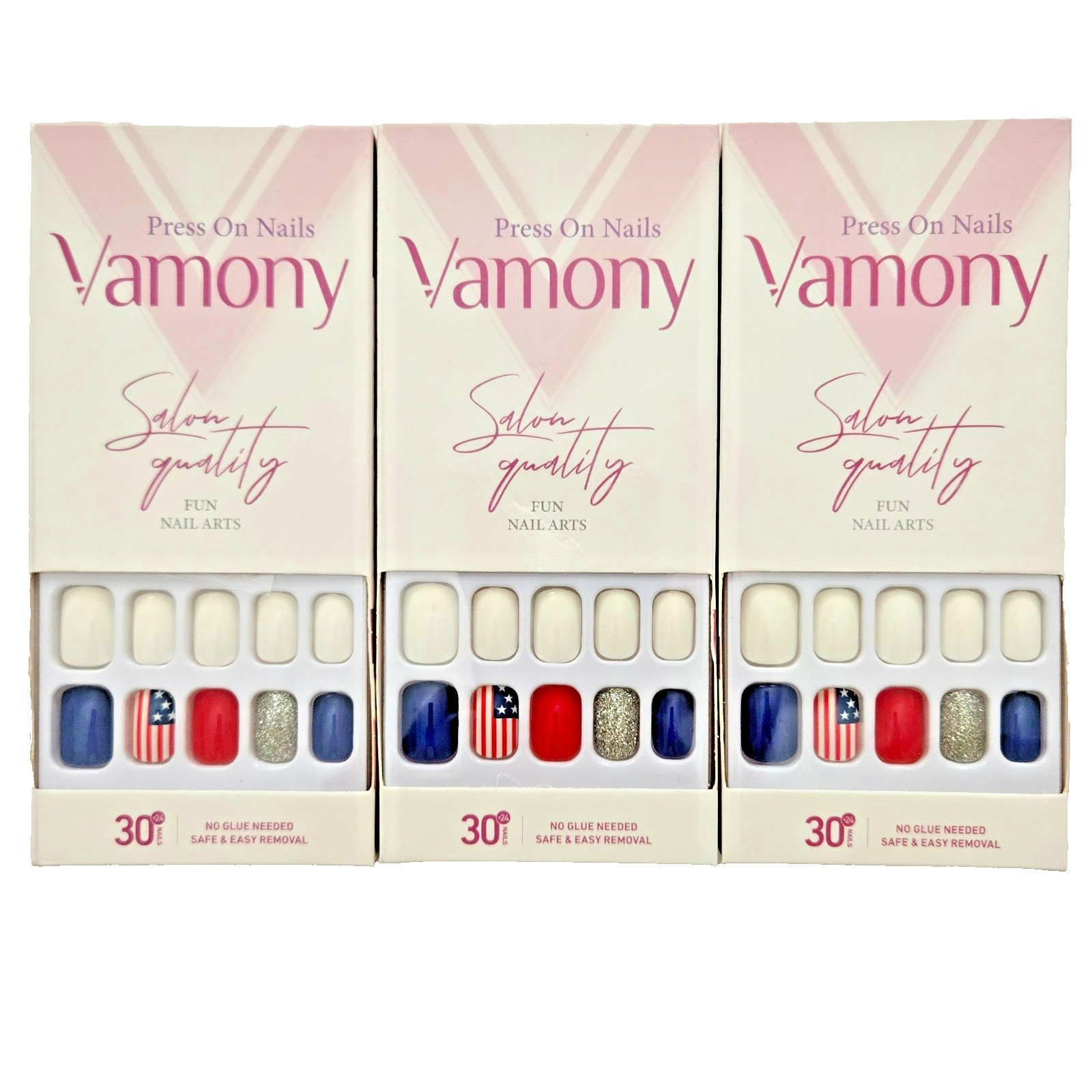10 Boxes Vamony Press On Nails-American Spirit