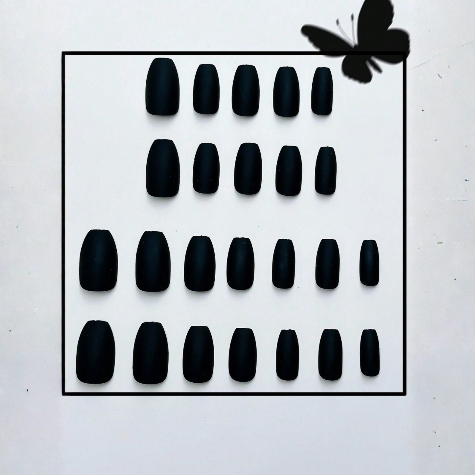 24 Pcs False Nail Short Almond French Tips Press on Nails Tip For Nail Art