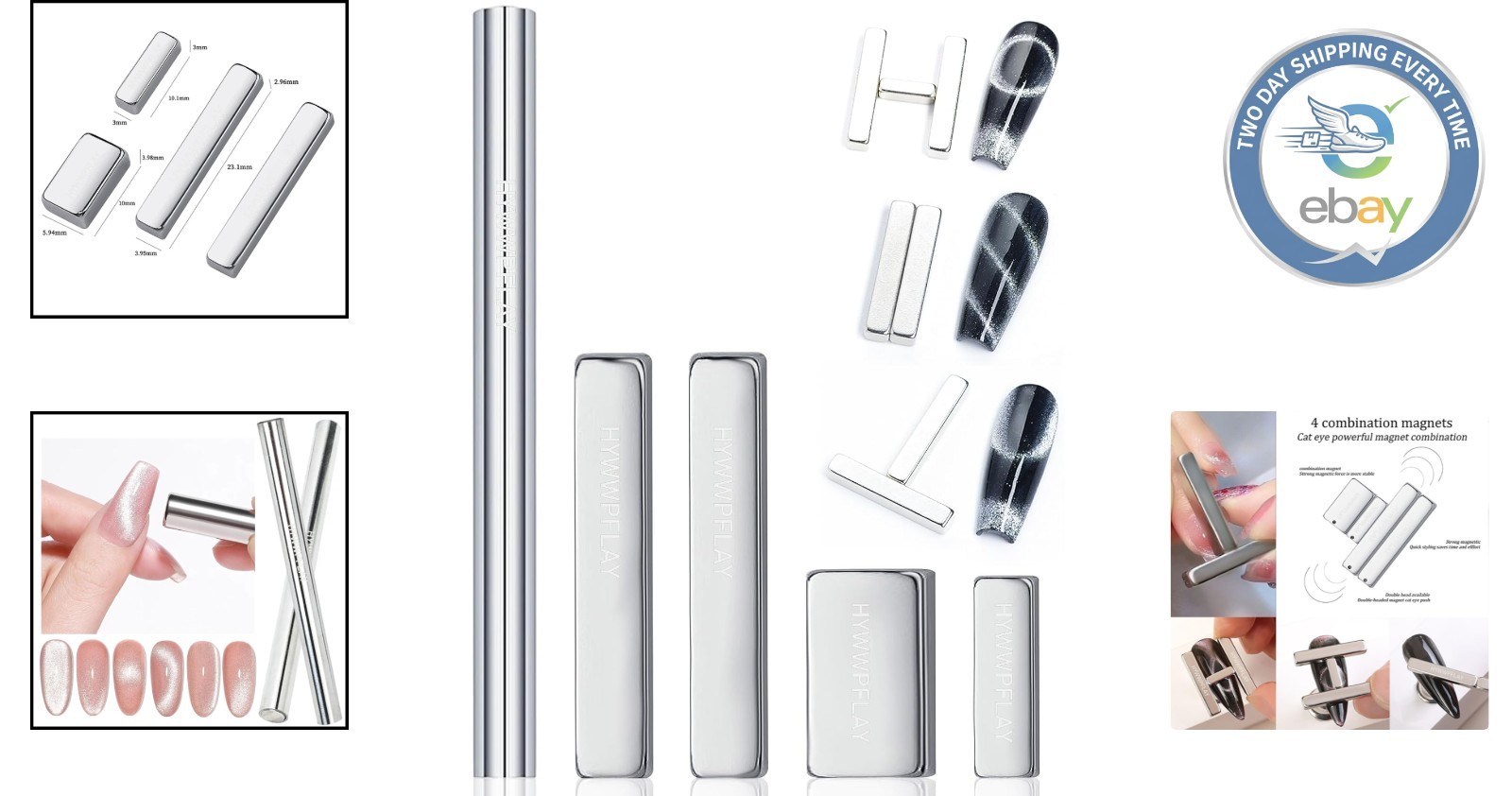 5-Piece Cat Eye Nail Magnet Set – Create Stunning Gradient Designs Effortlessly