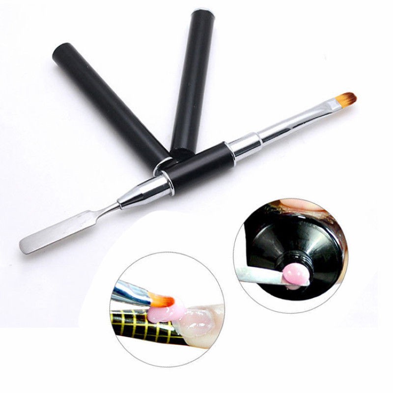 UV Poly Gel PolyGel Nail Art Pen Slice Brush Dual-Ended Slice Shape Tool Polish