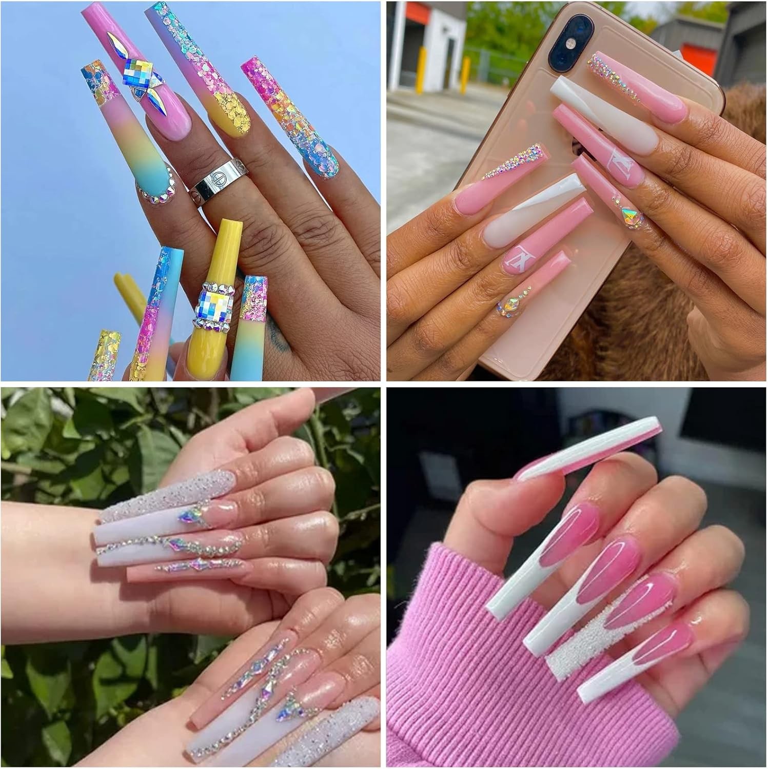 3XL Clear Nail Tips for Acrylic Nails Profal, XXXL Extra Long