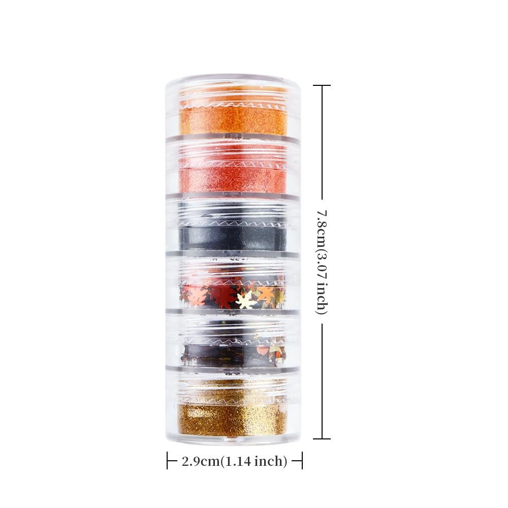 Fall Nail Art Glitters Maple Leaf Nail Sequins, Gold Orange Nail Glitters Fal…