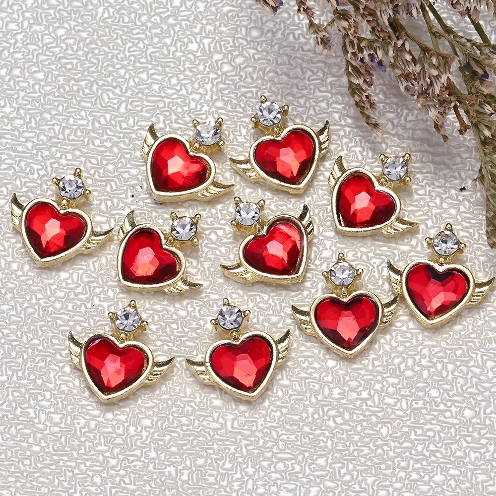 10pcs 3D Nail Art Jewelry Charms Crystal Butterfly Nail Tips Decorations