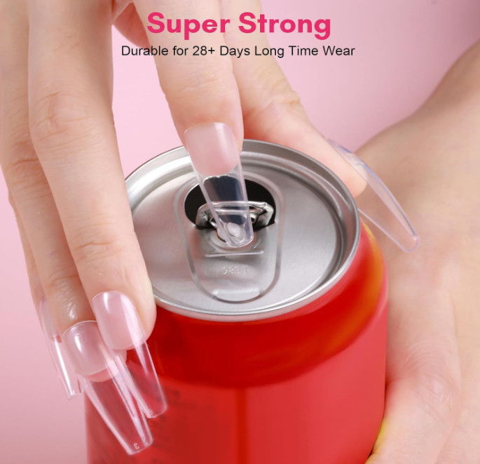 Makartt Super Strong Nail Glue Brush-On, Long-Lasting for Press-On Acrylic Nails