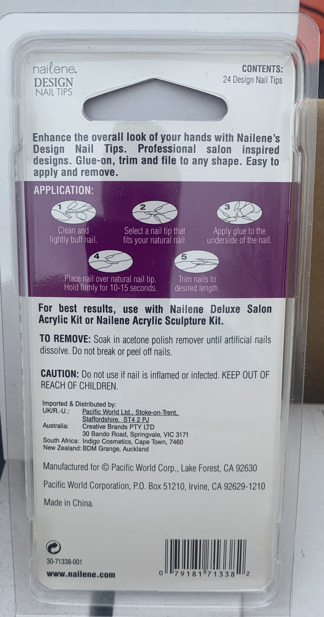 Nailene Design Nail Tips – Fuschia 71338 (This Is For 2 Packs )