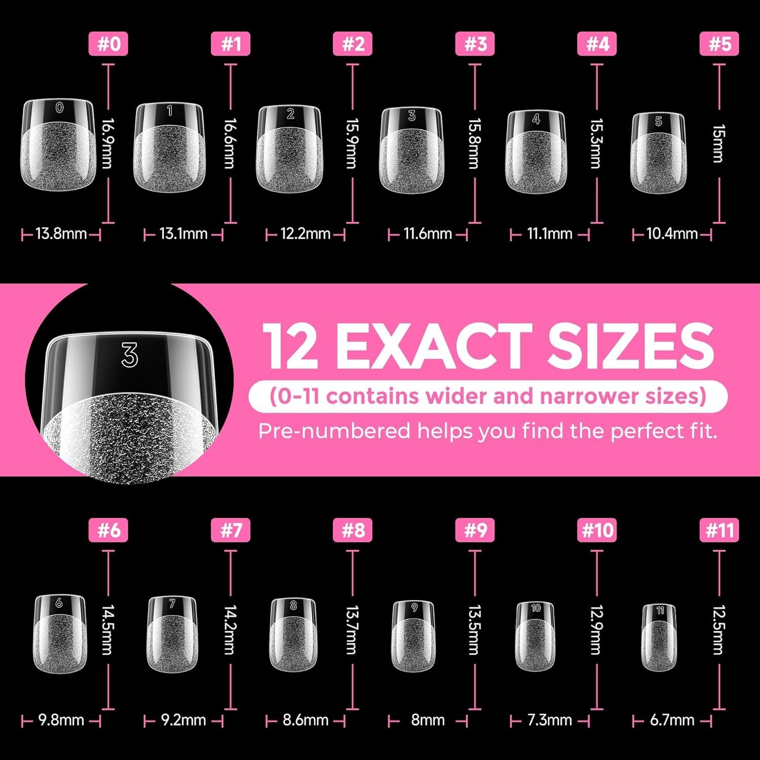 Professional DIY Extra Short Square Nail Tips Set – 216 PCS for Stunning Nails