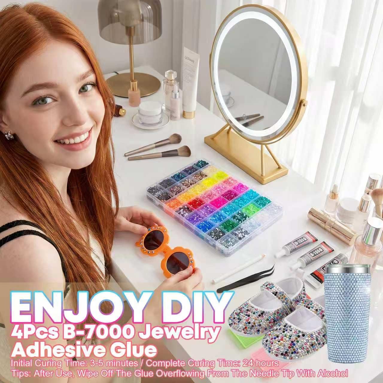 Bedazzling Kit, 40000Pcs 40 Colors 3mm Jelly Resin Flatback Rhinestones with …