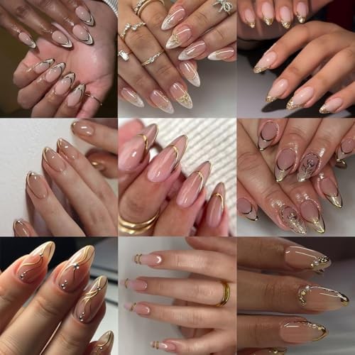 4 Sheets French Tip Nail Stickers 3D Self-Adhesive French Tip Nail Stickers-5