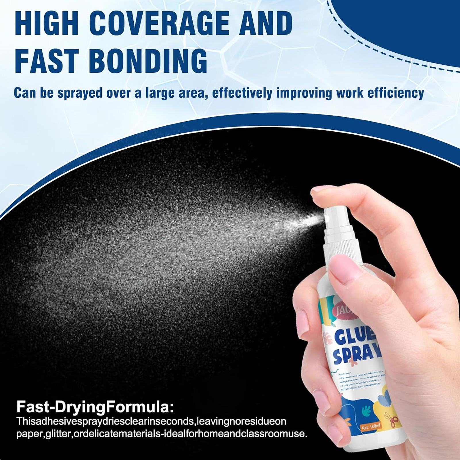 Spray Adhesive Glue 2PCS Heavy Duty Fast Bonding for Paper Foam Wood 200ML