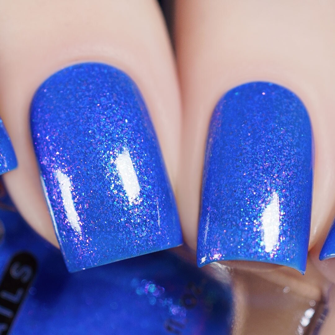 Moody Duty Regular Polish (Bright Blue with Shimmer), Nail Polish for Nail Art