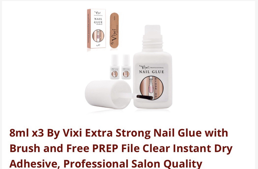 Vixi Strong Nail Glue 8ml (pack Of 3)