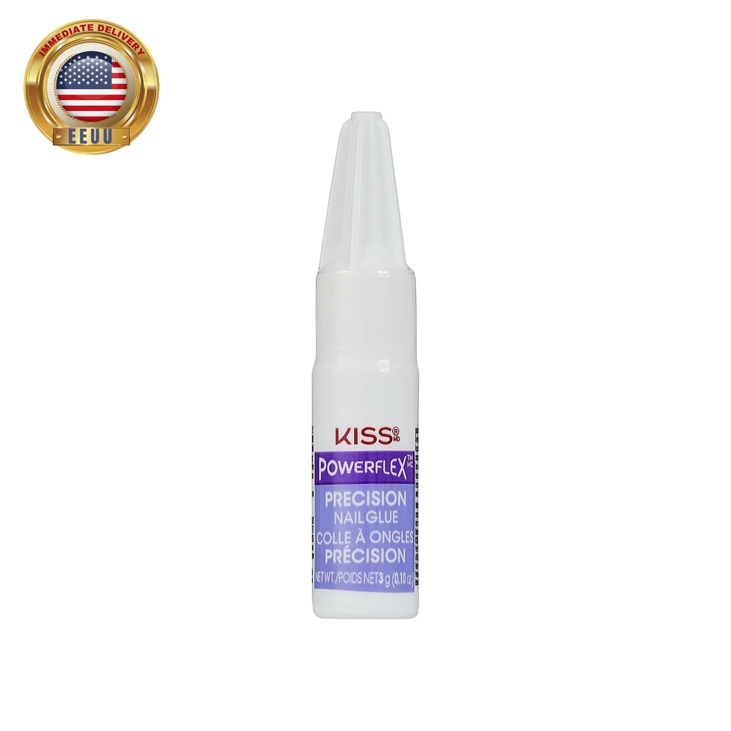 Powerflex Precision Nail Glue for Press Ons, Kits, Tips & Wraps, 0.10 Oz, Ultra