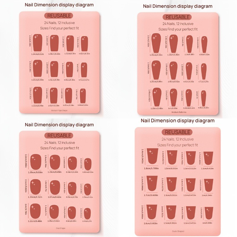 120 Nail Art Mixed Color Series Suitable for Any Occasion, Reusable Nail Art
