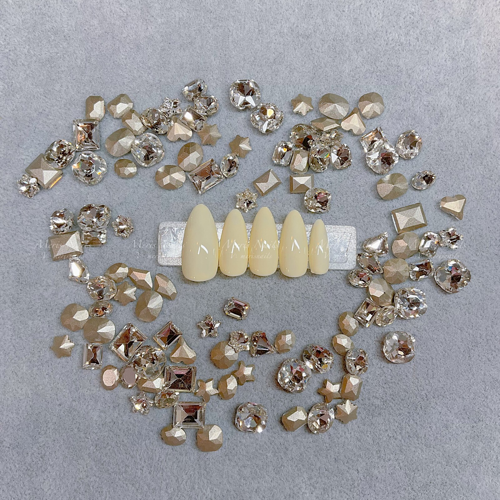 100PCS K9 Glass Crystal Pointed Back Rhinestone Nail Accessories DIY Decoration