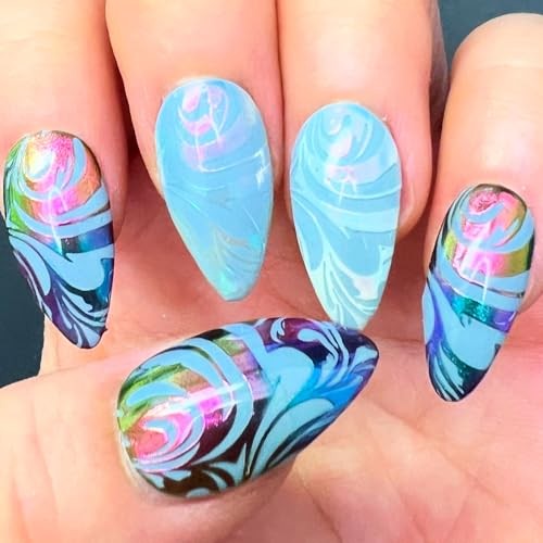 0.33 Fl Oz (Pack of 3) Chrome BLACK + WHITE + CLEAR Stamping Polishes Semi-Gel
