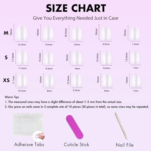 Cat Eye Press on Nails Short Oval, 30 Pcs Dark Pink Fake Nails Extra Short