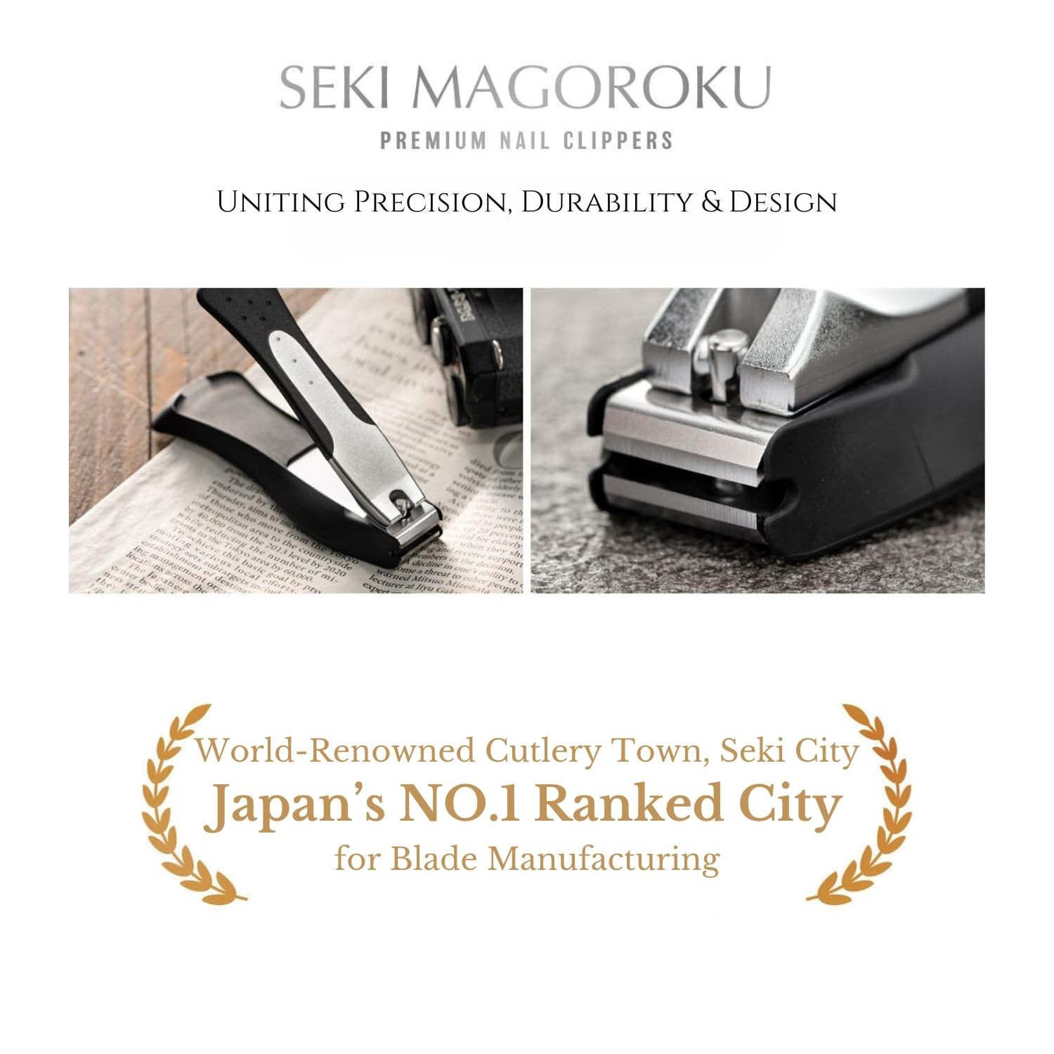 KAI Japanese Nail Clippers With Side Nail File, Stainless Steel, Large, Made …