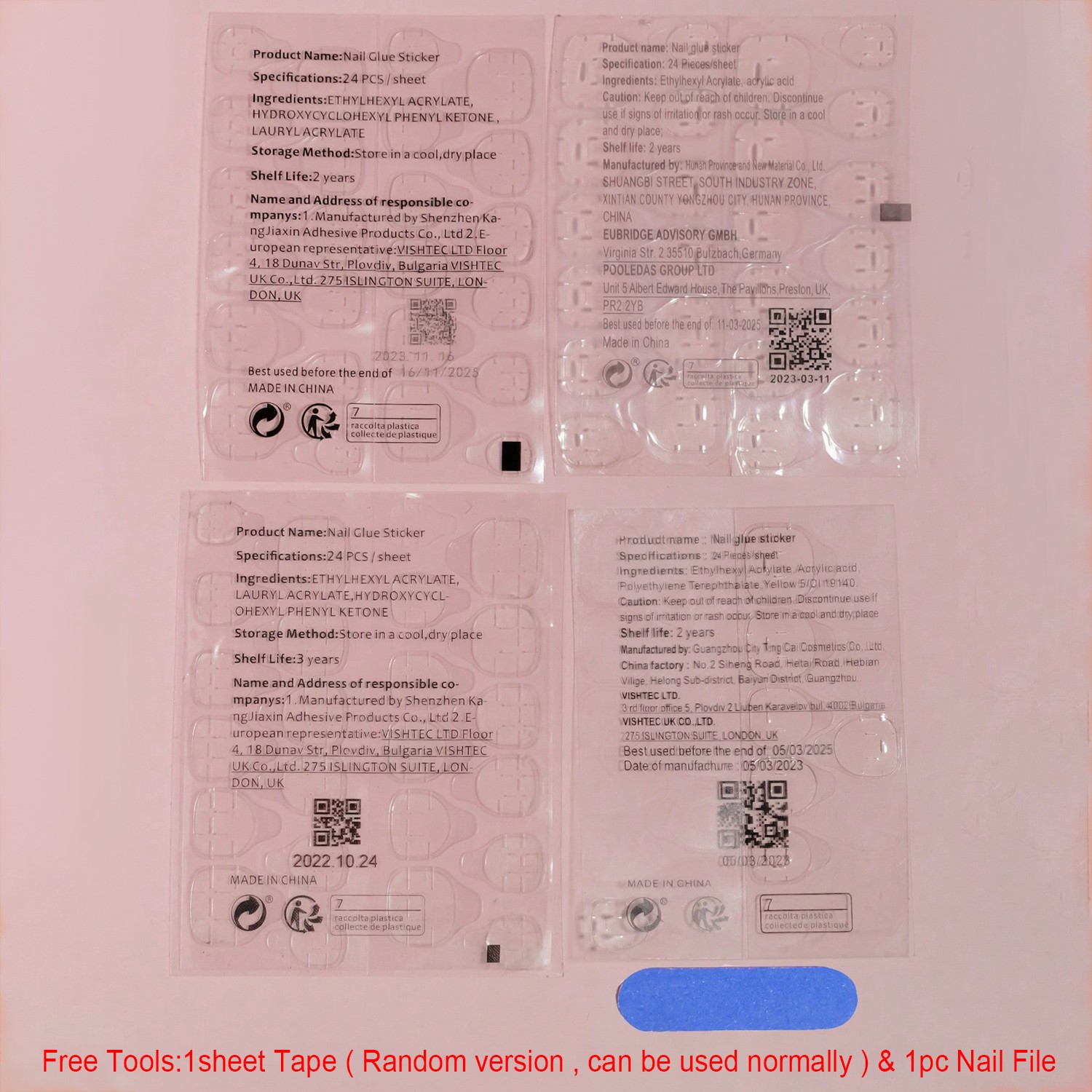 10 Pcs Colorful Coffin Press on Fake Nail with Moon Star Decor,Medium False Nail
