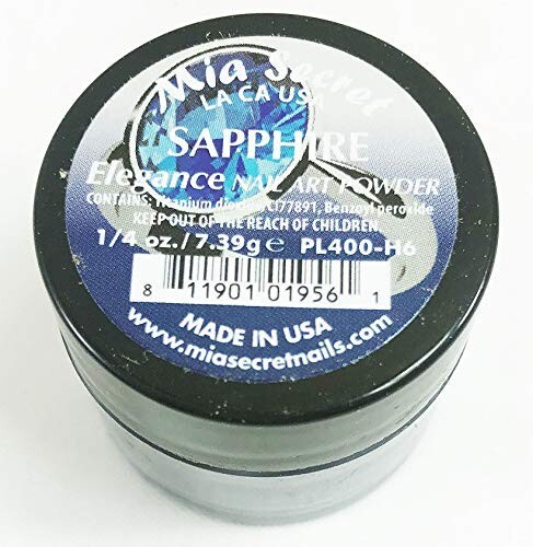MIA SECRET Nail Art Powder 1/4oz- Sapphire (ELEGANCE COLLECTION)