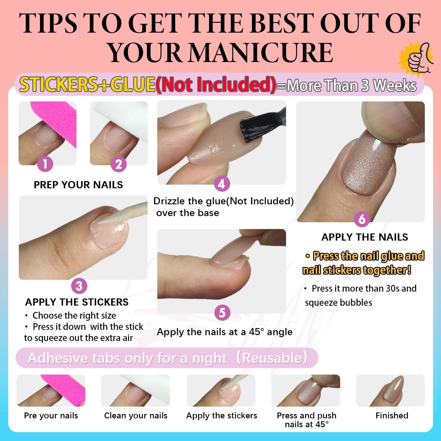 SXVME Press On Nails Short Square Purple