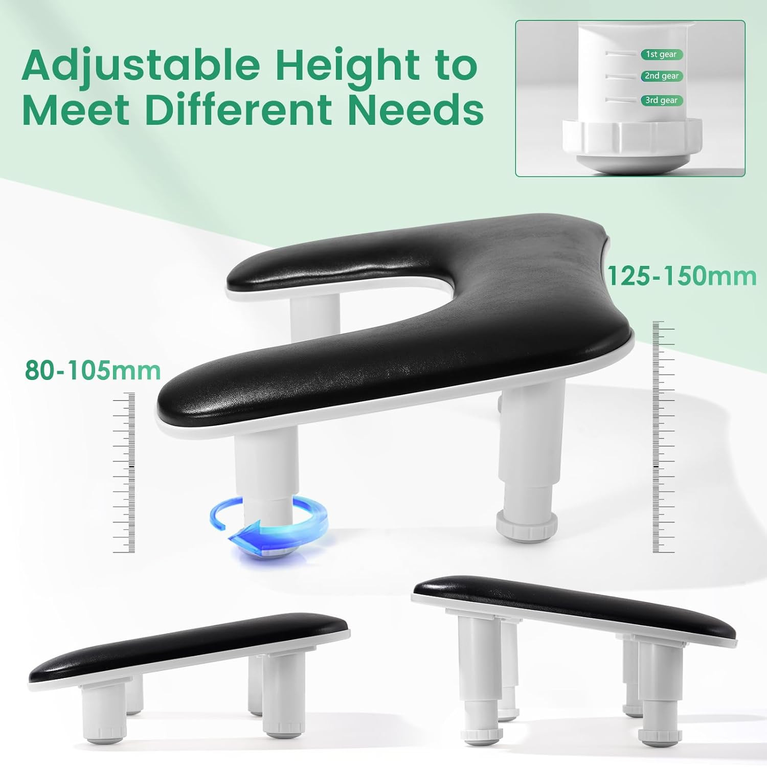 Big Arm Rest for Nails Tech: 2Nd Generation U-Shaped Manicure Nail Rest Stand He