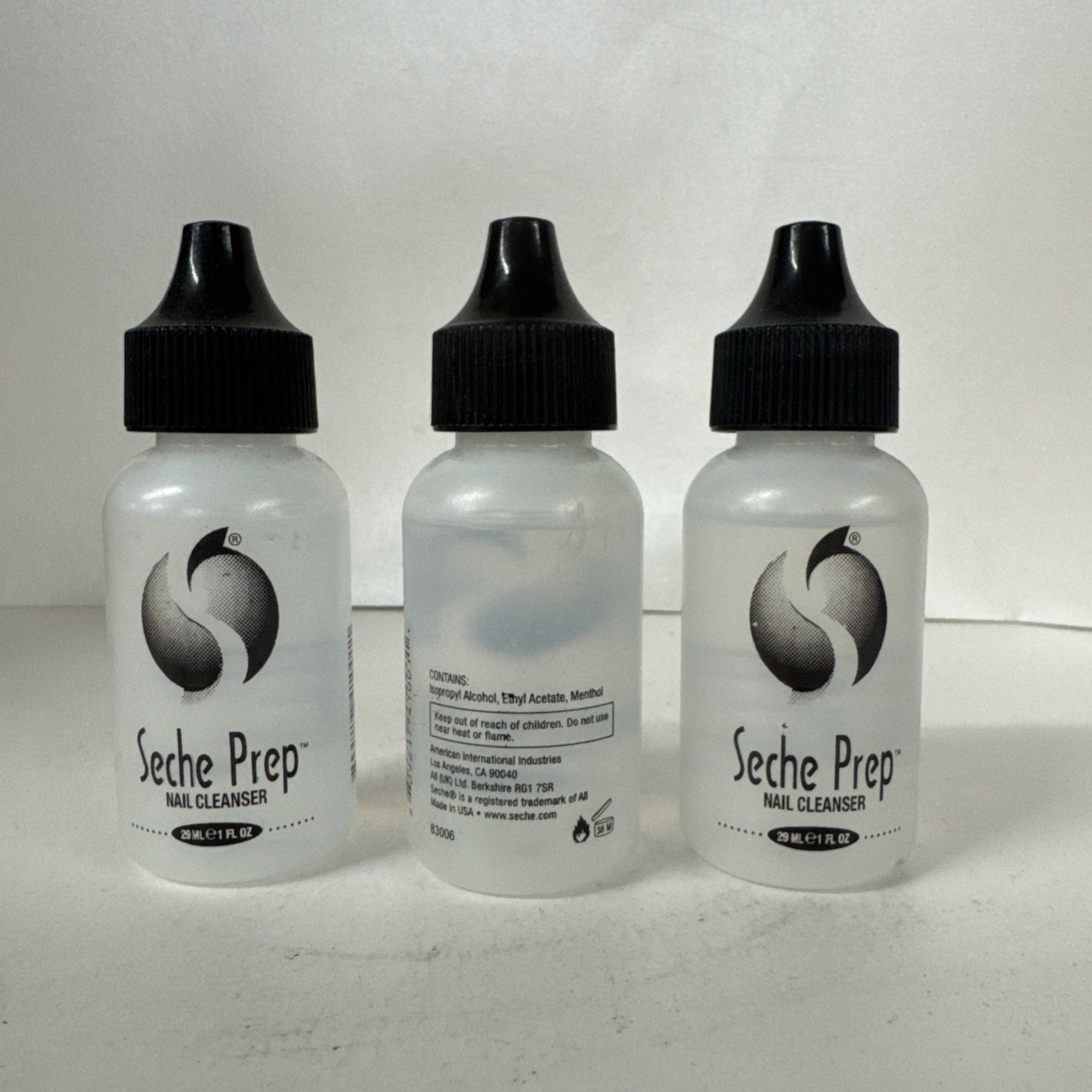 3 Pack Seche Prep Nail Cleanser 1 oz each