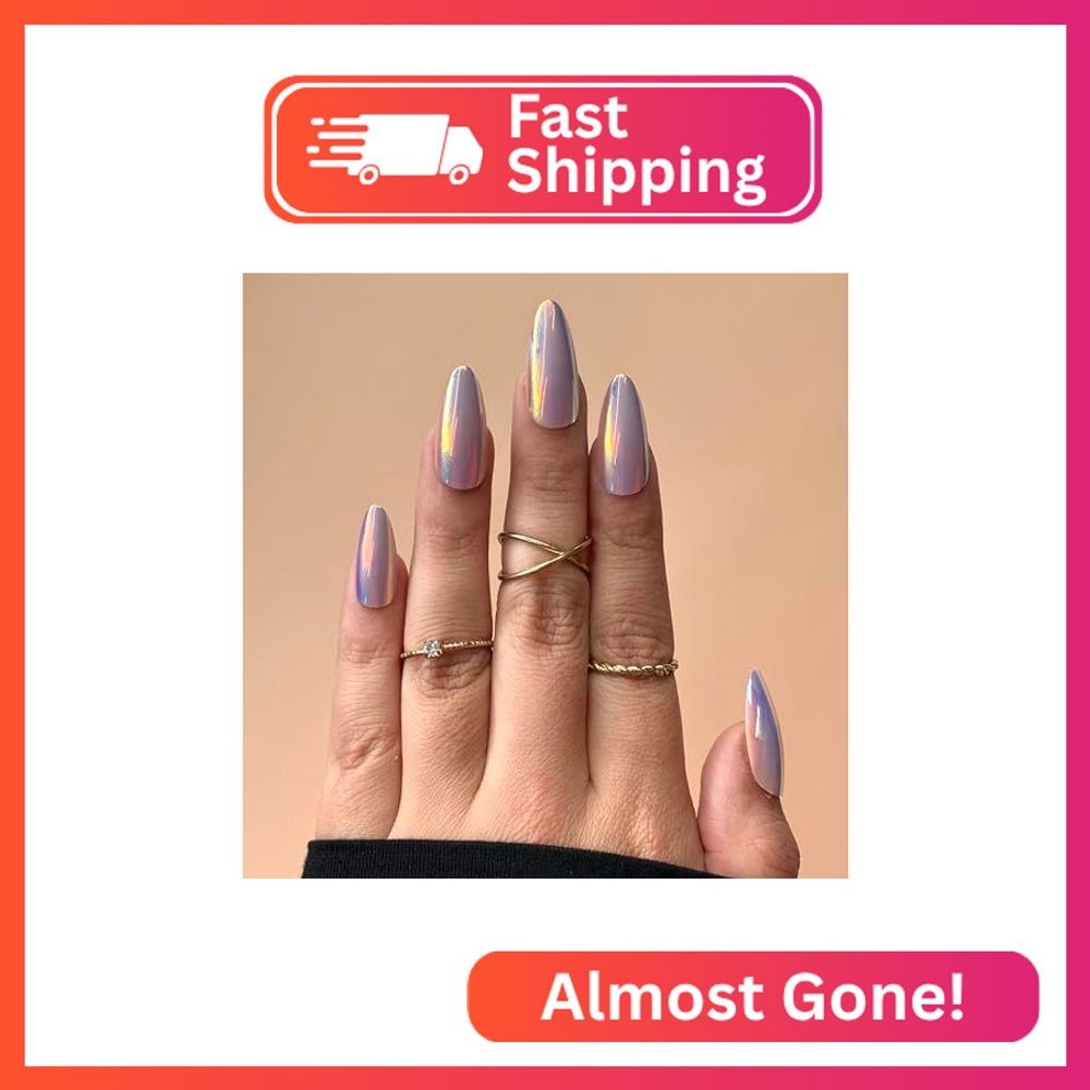Lavaa Beauty Press On Nails – Ballerina | Medium Almond Fake Nails | Pink Pearl