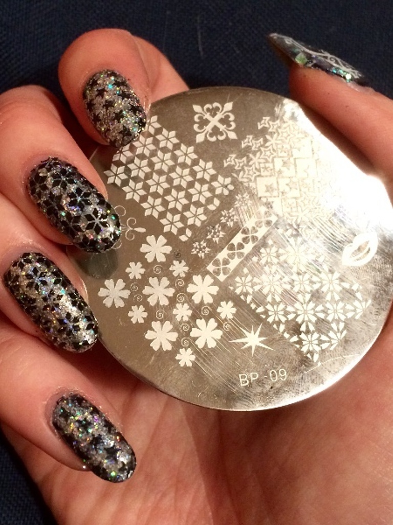 Nail Art Mix Patterns Manicure Template Image Plate Stamper Scraper Kit BP 09