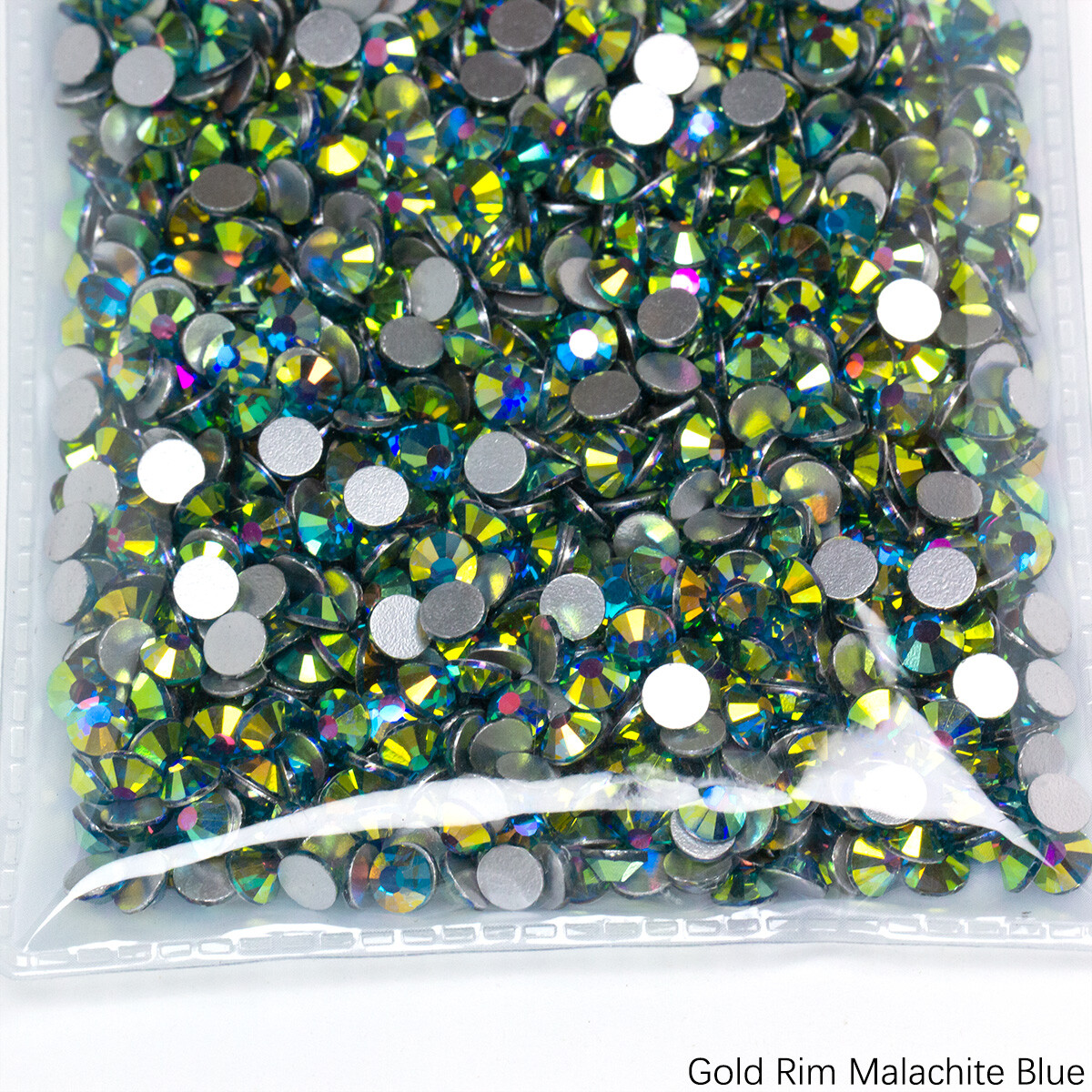 1440 Gold Rim Dazzle Flatback Rhinestones Glass Diamond DIY Crafts Art Deco Gems