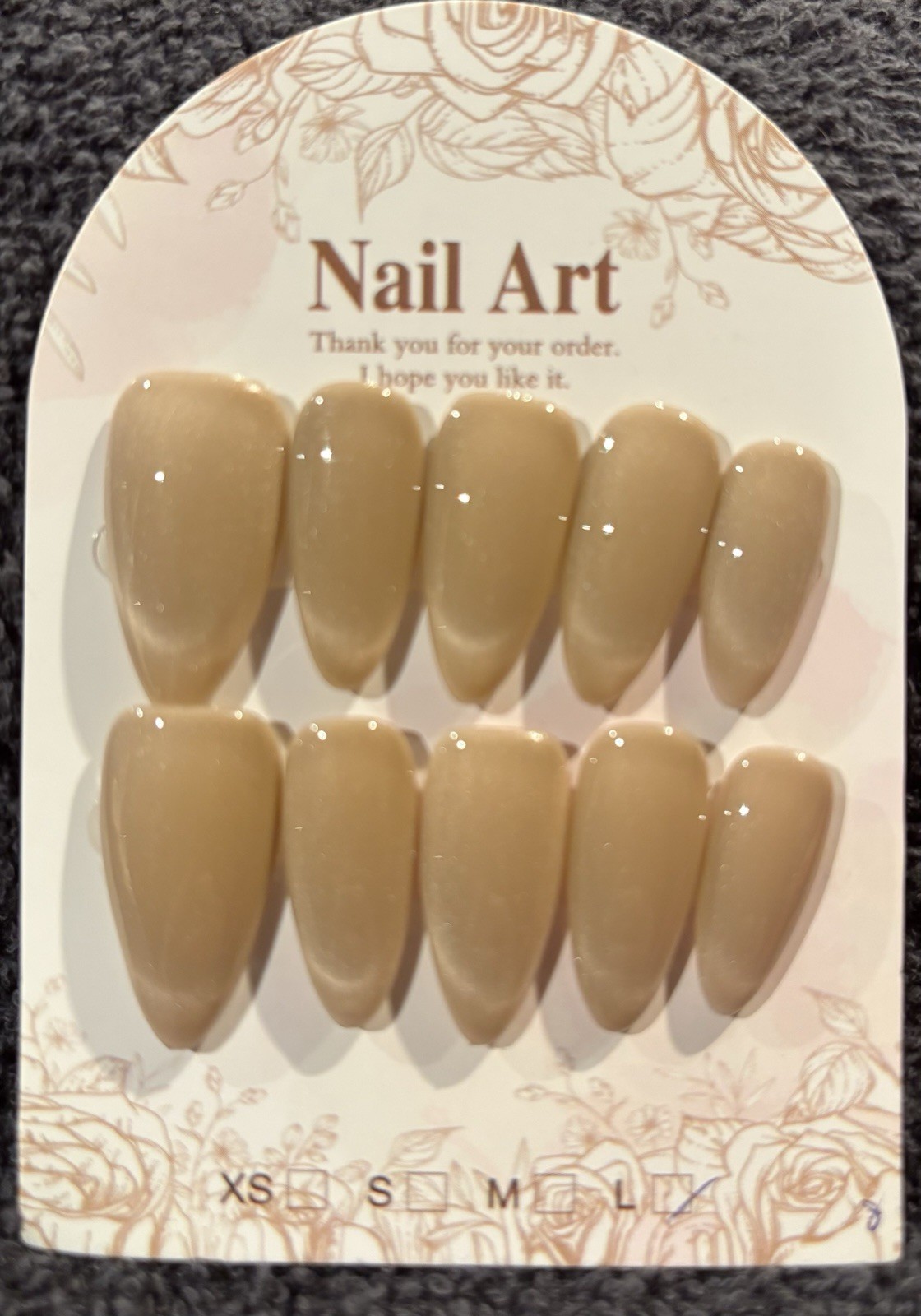 Press On Nails CAT EYE Various Colors Pointy Almond. Long length, Size LARGE.