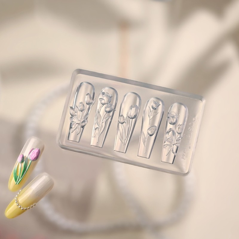 Tulips Shape Small Accessories Crafting Molds Present for Beauty Enthusiasts