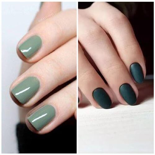 16 Sheets Green Nail Wraps for Women Full Nail Polish Stickers Fresh Color