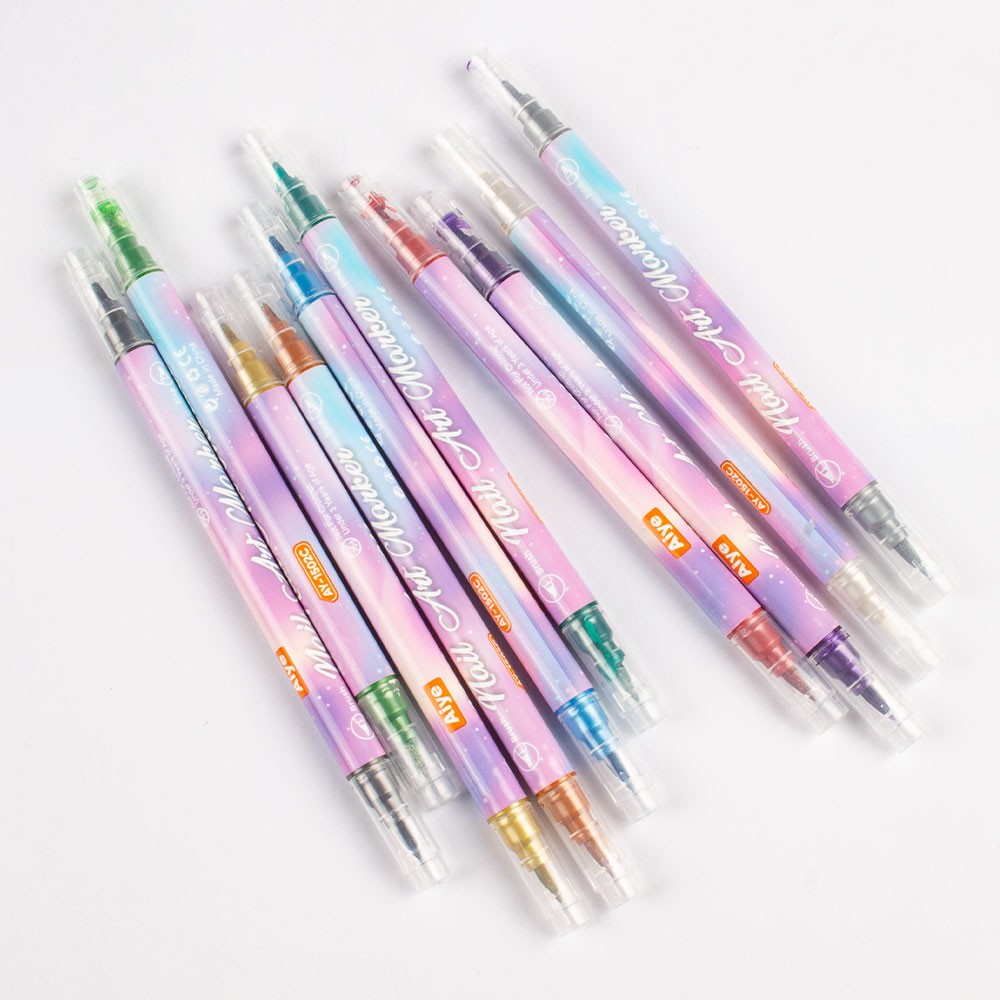 Nail Art Marker Pens Set with Vibrant Colors DIY Patterns for Professional JQ