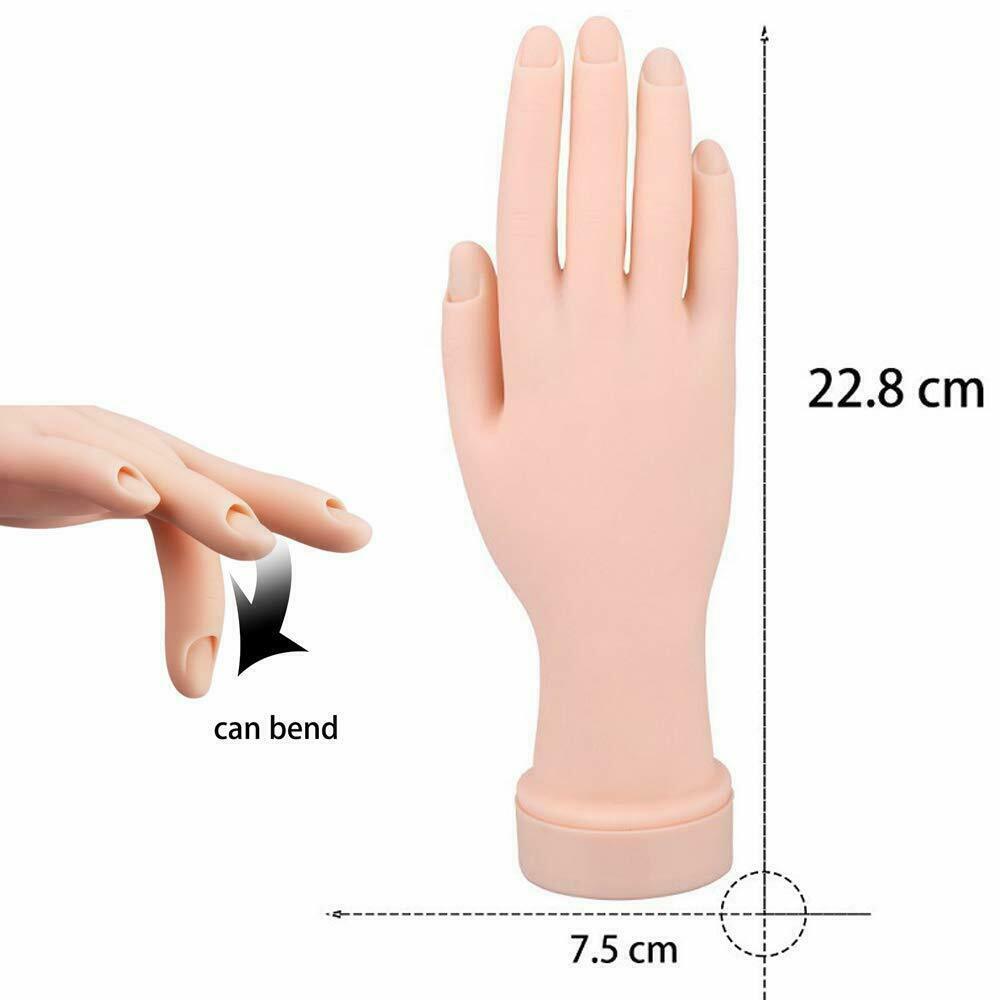 Training Hand Nail Art Flexible Movable Fake Hand Manicure Practice Tools Gifts