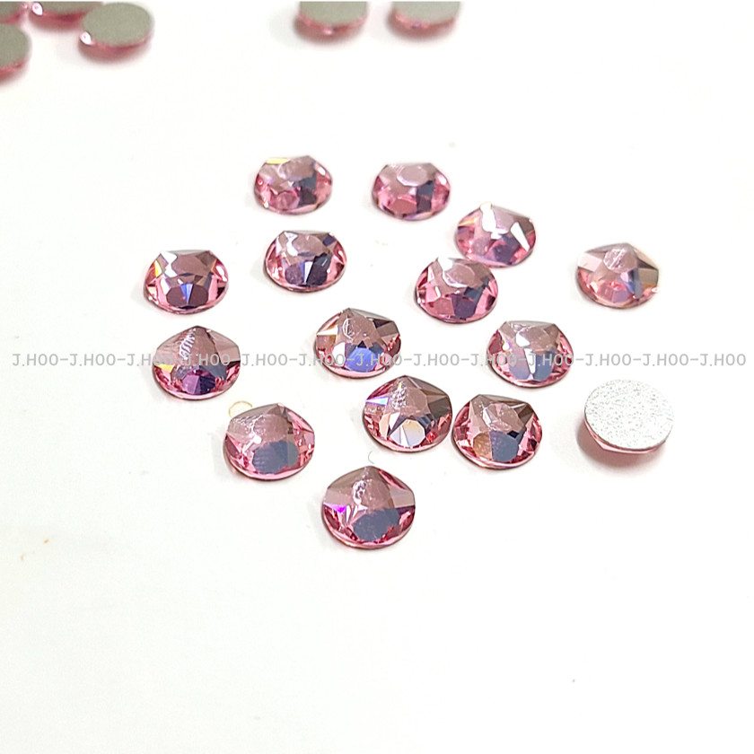 Swarovski 2100 XIRIUS Star Rose Flat Back Crystal Light Rose No Hotfix Rhineston