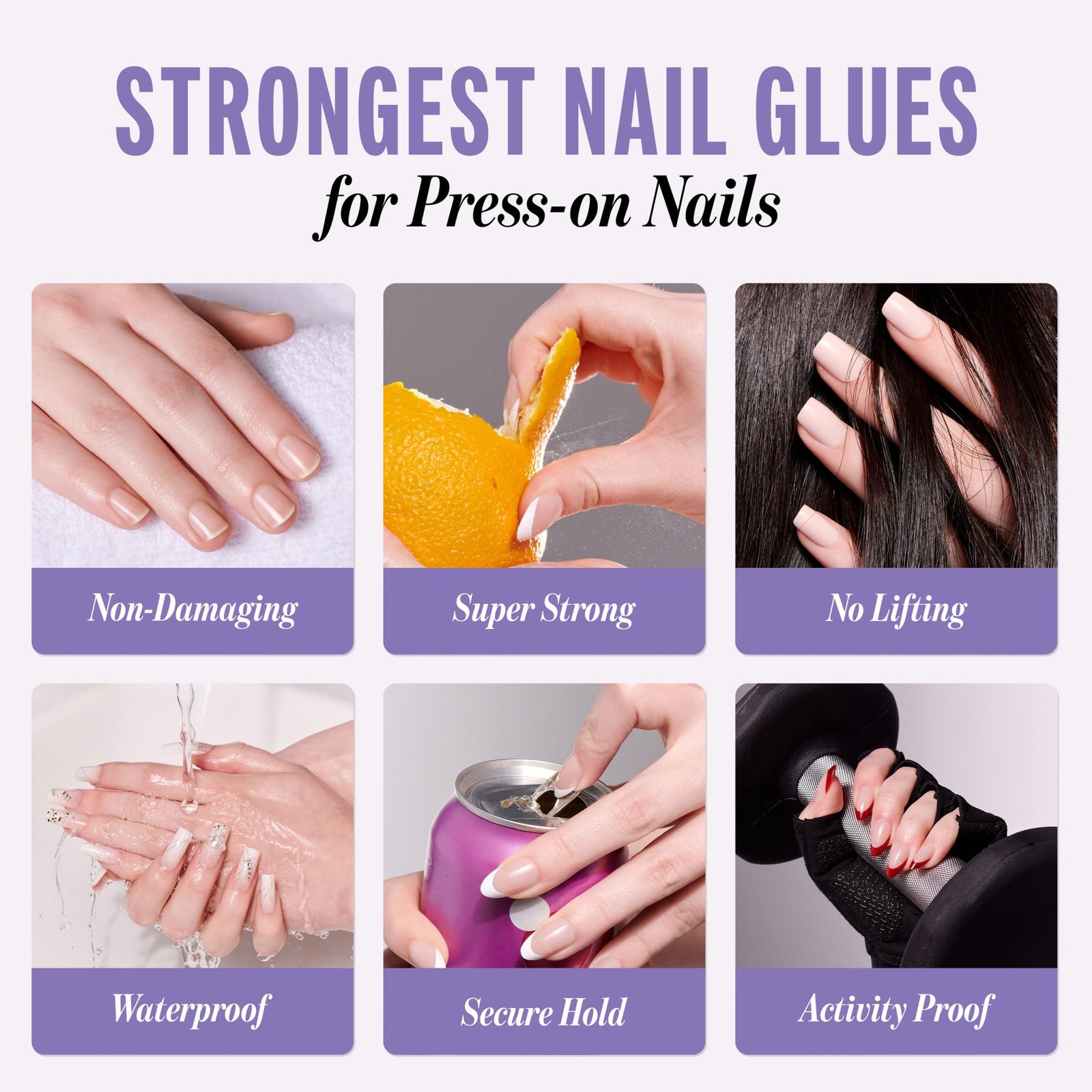PowerFlex Precision Nail Glue for Press Ons, Kits, Tips & Wraps, 0.10 oz, Ult…