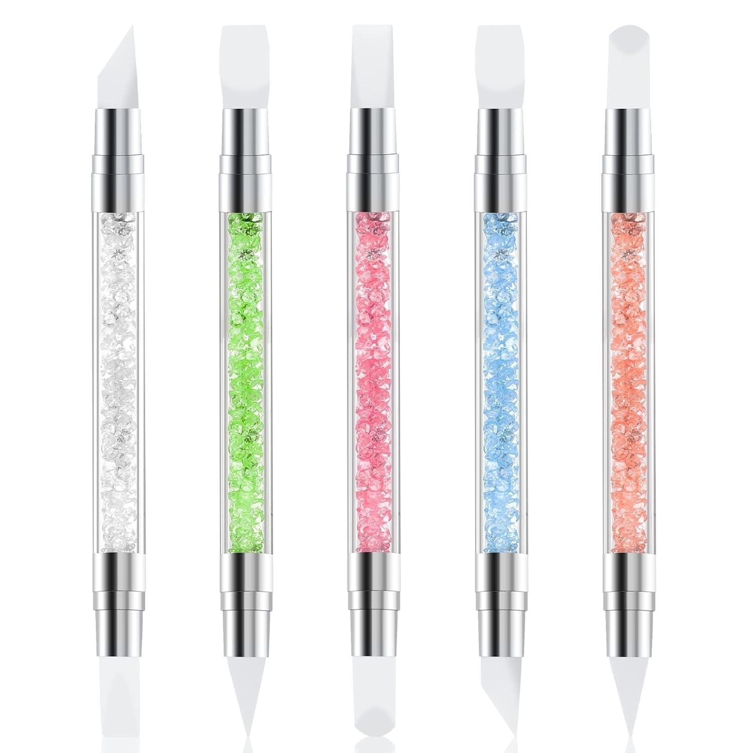 5 Pcs Nail Art Sculpture Pen Dual Tipped Silicone Nail Tools Nail Art Acrylic…