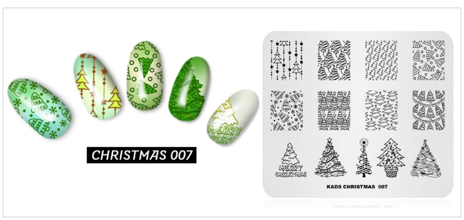 4pcs Christmas Image Plate Nail Stamping Plates Kit Cute Nail Stencils Image …