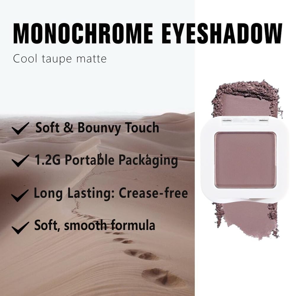 FeiCuiYun Matte Mauve Taupe Eye Shadow Palette Makeup For Older Women, Matte Sin