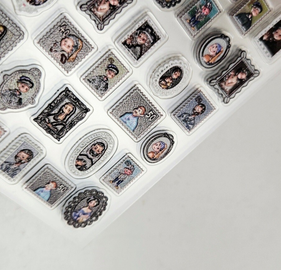 NWT NAIL ART DESIGN 3D SELF-SEAL STICKERS FAMOUS ART & ARTIST’S 🎨