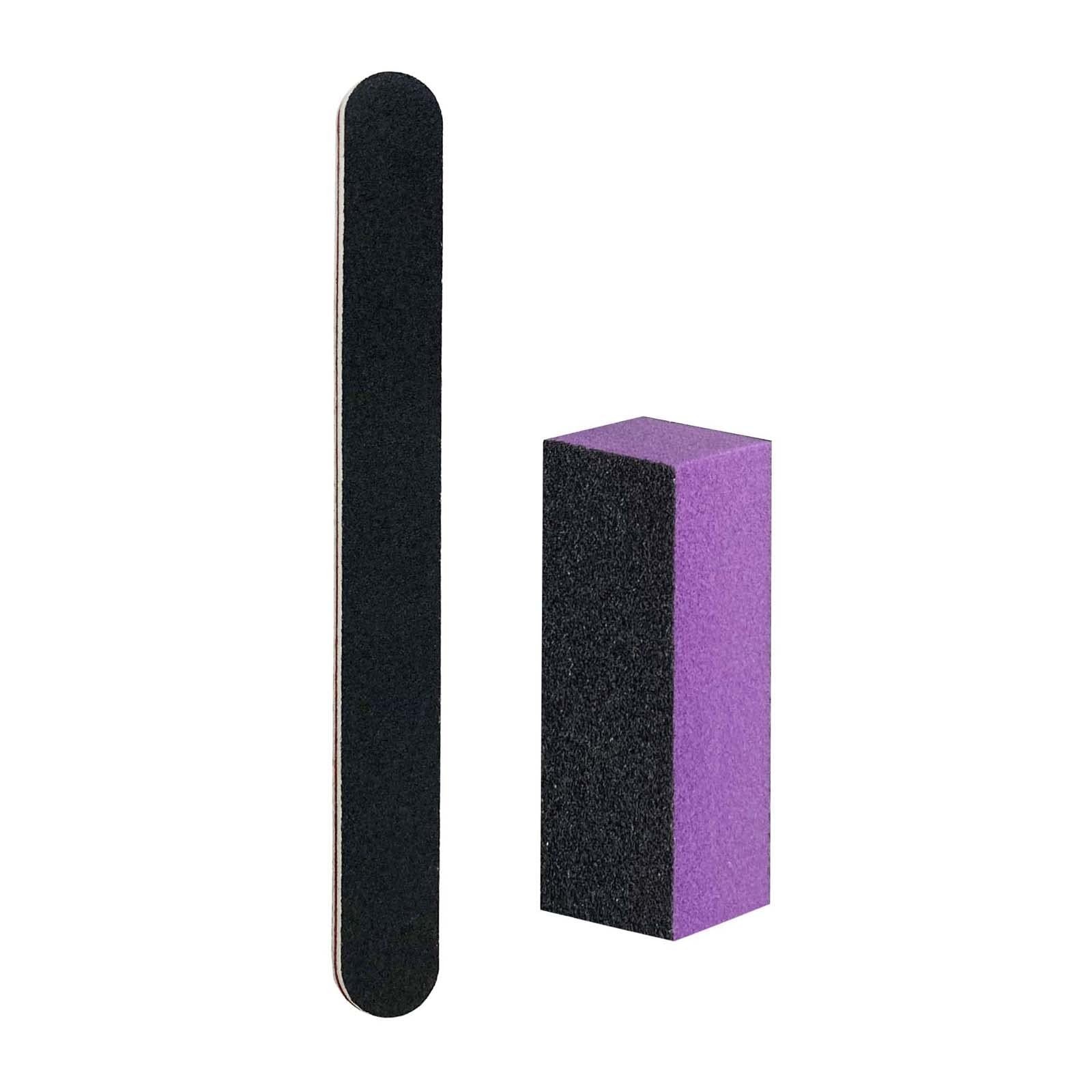 Nail File and Buffer Block, Professional Manicure Tools Kits, 100/180 Grit, B…