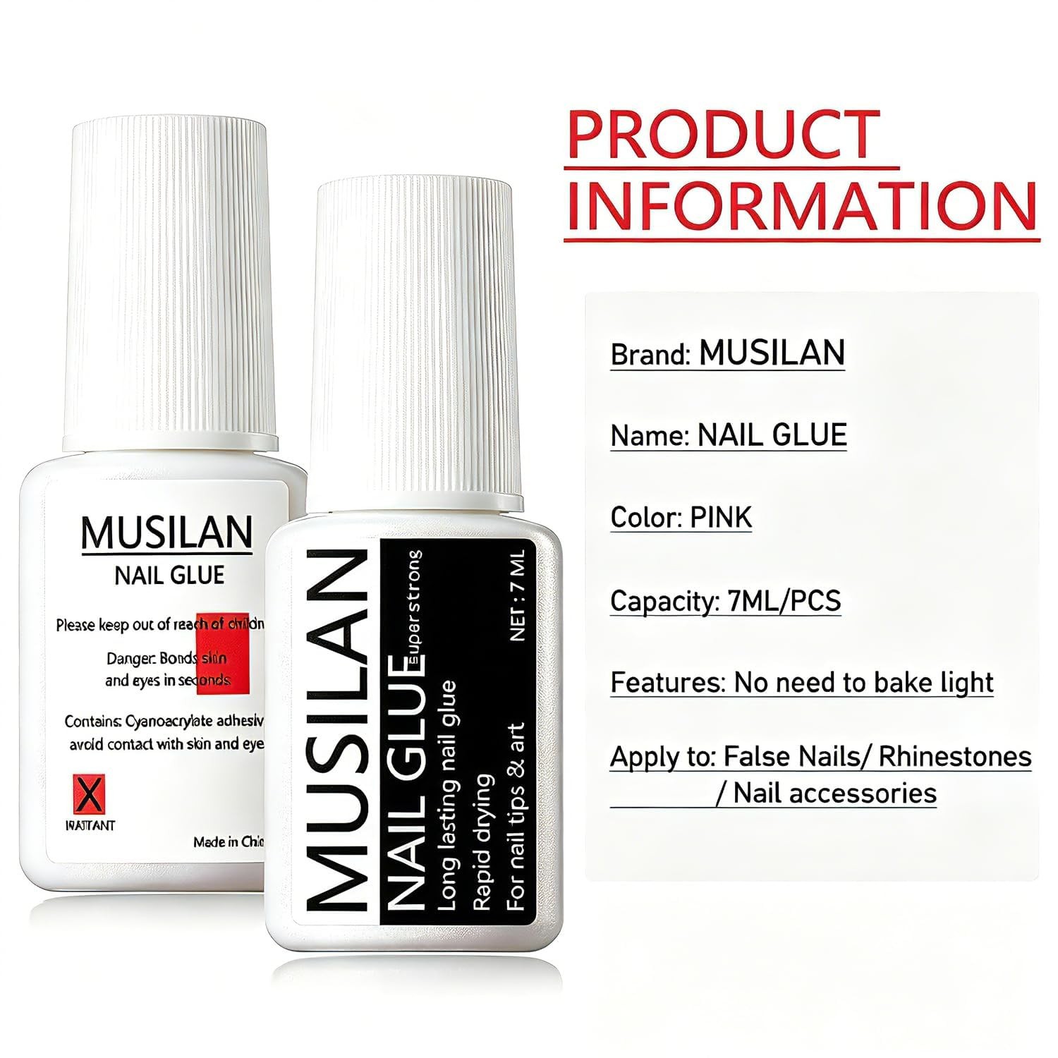 Nail Glue for Press On Nails, Professional Nail Tip Glue, Super Strong Nail G…