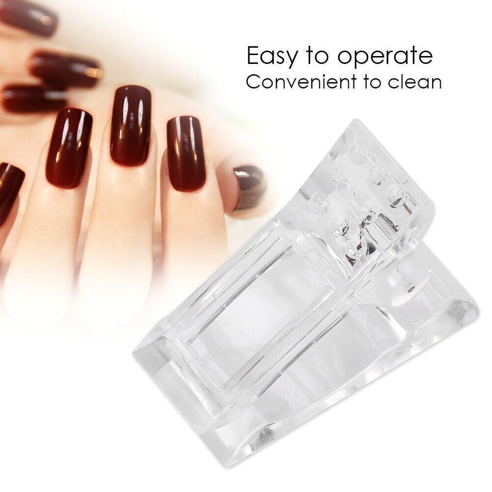 10pcs / Set Transparent Nail Tips Clips Quick Building Mold Clips Nail